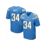 Men's Nike San Diego Chargers #34 Derek Watt Elite Electric Blue Alternate NFL Jersey