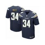 Men's Nike San Diego Chargers #34 Derek Watt Elite Navy Blue Team Color NFL Jersey