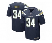 Men's Nike San Diego Chargers #34 Derek Watt Elite Navy Blue Team Color NFL Jersey