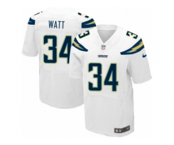 Men's Nike San Diego Chargers #34 Derek Watt Elite White NFL Jersey