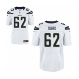 Men's Nike San Diego Chargers #62 Max Tuerk Elite White NFL Jersey