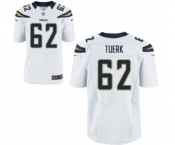 Men's Nike San Diego Chargers #62 Max Tuerk Elite White NFL Jersey