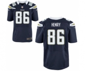 Men's Nike San Diego Chargers #86 Hunter Henry Elite Navy Blue Team Color NFL Jersey