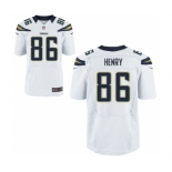 Men's Nike San Diego Chargers #86 Hunter Henry Elite White NFL Jersey