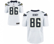 Men's Nike San Diego Chargers #86 Hunter Henry Elite White NFL Jersey