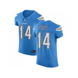 Nike Los Angeles Chargers #14 Dan Fouts Electric Blue Alternate Men Stitched NFL Vapor Untouchable Elite Jersey