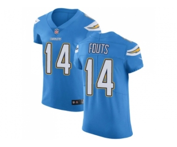 Nike Los Angeles Chargers #14 Dan Fouts Electric Blue Alternate Men Stitched NFL Vapor Untouchable Elite Jersey