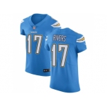 Nike Los Angeles Chargers #17 Philip Rivers Electric Blue Alternate Men Stitched NFL Vapor Untouchable Elite Jersey