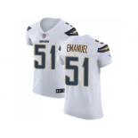 Nike Los Angeles Chargers #51 Kyle Emanuel White Men Stitched NFL Vapor Untouchable Elite Jersey