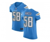 Nike Los Angeles Chargers #58 Uchenna Nwosu Electric Blue Alternate Men Stitched NFL Vapor Untouchable Elite Jersey