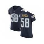 Nike Los Angeles Chargers #58 Uchenna Nwosu Navy Blue Team Color Men Stitched NFL Vapor Untouchable Elite Jersey