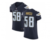 Nike Los Angeles Chargers #58 Uchenna Nwosu Navy Blue Team Color Men Stitched NFL Vapor Untouchable Elite Jersey