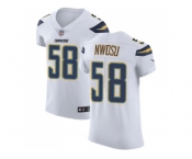 Nike Los Angeles Chargers #58 Uchenna Nwosu White Men Stitched NFL Vapor Untouchable Elite Jersey