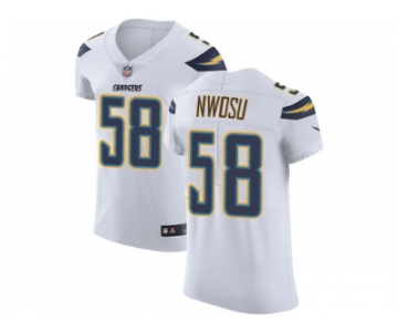 Nike Los Angeles Chargers #58 Uchenna Nwosu White Men Stitched NFL Vapor Untouchable Elite Jersey