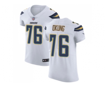 Nike Los Angeles Chargers #76 Russell Okung White Men Stitched NFL Vapor Untouchable Elite Jersey