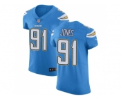 Nike Los Angeles Chargers #91 Justin Jones Electric Blue Alternate Men Stitched NFL Vapor Untouchable Elite Jersey