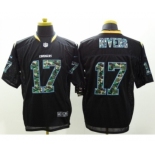 Nike San Diego Chargers #17 Philip Rivers Black jerseys(Elite Camo Fashion)