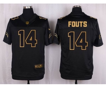 nike nfl jerseys san diego chargers #14 fouts black gold collection[Elite]