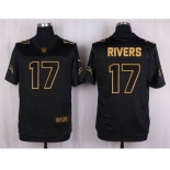 nike nfl jerseys san diego chargers #17 rivers black gold collection[Elite]