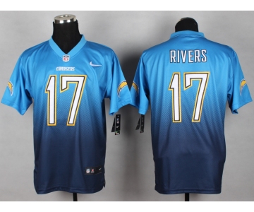 nike nfl jerseys san diego chargers #17 rivers blue[Elite drift fashion][second version]