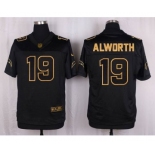 nike nfl jerseys san diego chargers #19 lance alworth black gold collection[Elite]