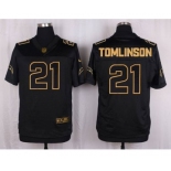 nike nfl jerseys san diego chargers #21 tomlinson black gold collection[Elite]