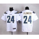 nike nfl jerseys san diego chargers #24 flowers white[Elite][flowers]