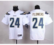 nike nfl jerseys san diego chargers #24 flowers white[Elite][flowers]