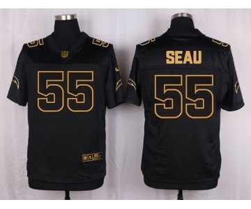 nike nfl jerseys san diego chargers #55 seau black gold collection[Elite]