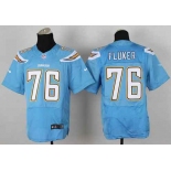 nike nfl jerseys san diego chargers #76 fluker lt.blue[new Elite]