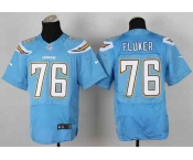 nike nfl jerseys san diego chargers #76 fluker lt.blue[new Elite]