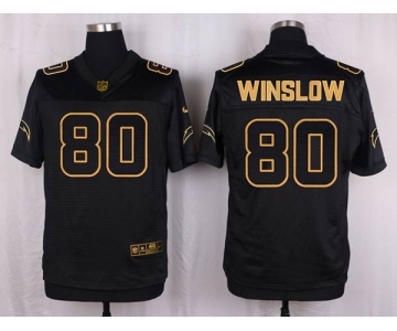 nike nfl jerseys san diego chargers #80 winslow black gold collection[Elite][winslow]