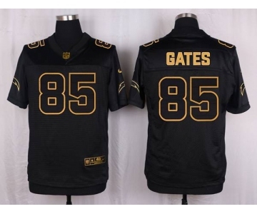 nike nfl jerseys san diego chargers #85 antonio gates black gold collection[Elite]