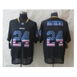 nike san diego charger #24 mathews black [Elite USA flag fashion]