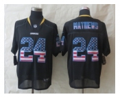 nike san diego charger #24 mathews black [Elite USA flag fashion]