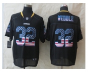 nike san diego charger #32 weddle black [Elite USA flag fashion]