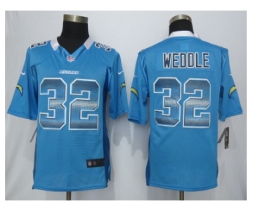 2015 New Nike San Diego Charger #32 Weddle Blue Strobe Jerseys[Limited]