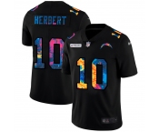 Los Angeles Chargers #10 Justin Herbert Men's Nike Multi-Color Black 2020 NFL Crucial Catch Vapor Untouchable Limited Jersey