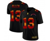 Los Angeles Chargers #13 Keenan Allen Men's Black Nike Red Orange Stripe Vapor Limited NFL Jersey