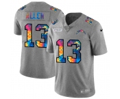 Los Angeles Chargers #13 Keenan Allen Men's Nike Multi-Color 2020 NFL Crucial Catch NFL Jersey Greyheather