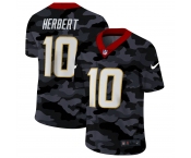 Men New Nike San Diego Chargers #10 Herbert 2020 Nike 2ndCamo Salute to Service Limited