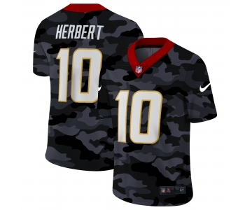 Men New Nike San Diego Chargers #10 Herbert 2020 Nike 2ndCamo Salute to Service Limited