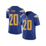 Men Nike Los Angeles Chargers #20 Desmond King Limited Electric Blue Rush Vapor Untouchable NFL Jersey