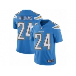 Men Nike Los Angeles Chargers #24 Trevor Williams Electric Blue Alternate Vapor Untouchable Limited Player NFL Jersey