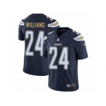 Men Nike Los Angeles Chargers #24 Trevor Williams Navy Blue Team Color Vapor Untouchable Limited Player NFL Jersey