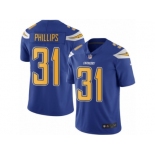 Men Nike Los Angeles Chargers #31 Adrian Phillips Limited Electric Blue Rush Vapor Untouchable NFL Jersey