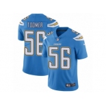 Men Nike Los Angeles Chargers #56 Korey Toomer Electric Blue Alternate Vapor Untouchable Limited Player NFL Jersey