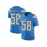 Men Nike Los Angeles Chargers #58 Nigel Harris Electric Blue Alternate Vapor Untouchable Limited Player NFL Jersey