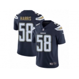 Men Nike Los Angeles Chargers #58 Nigel Harris Navy Blue Team Color Vapor Untouchable Limited Player NFL Jersey