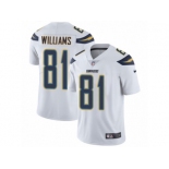 Men Nike Los Angeles Chargers #81 Mike Williams White Vapor Untouchable Limited Player NFL Jersey